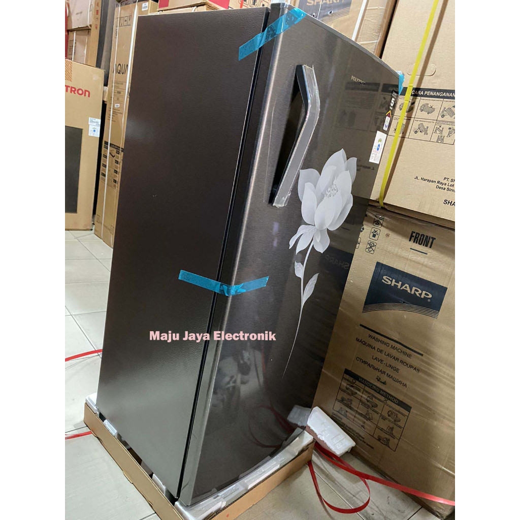 Jual Kulkas 1 Pintu POLYTRON PRB 186 RS 180 Liter Metal Door Gagang ...