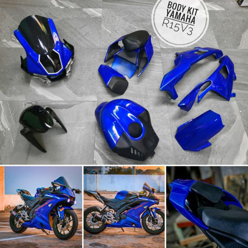 Jual Paket Hemat Custom model R1M untuk Yamaha R15 v3 warna bisa ...