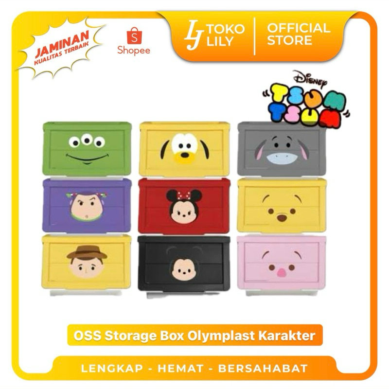 Jual Storage Box Olymplast (OSS) x Disney Tsum Tsum (Motif Random ...