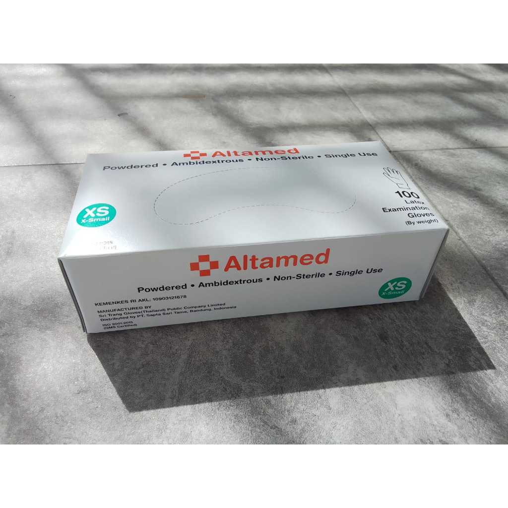 Jual HANDSCOON NON STERIL LATEX POWDER ALTAMED | ISI 100 'S/BOX ...