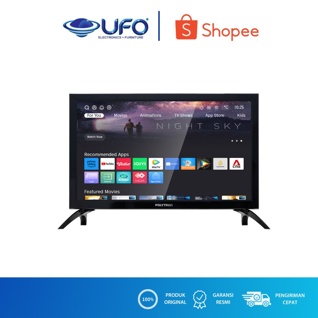 Jual POLYTRON 24 INCH LED TV SMART HD READY PLD24CV1869/S | Shopee ...