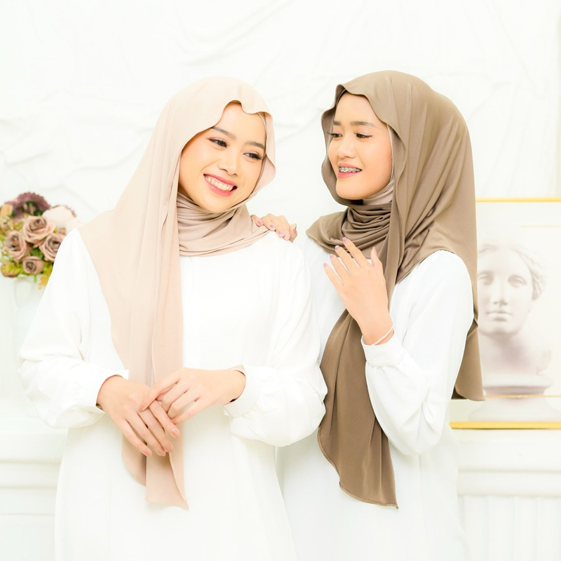 Jual Elliana Pashmina Oval Meleyot Jersey Premium | Shopee Indonesia