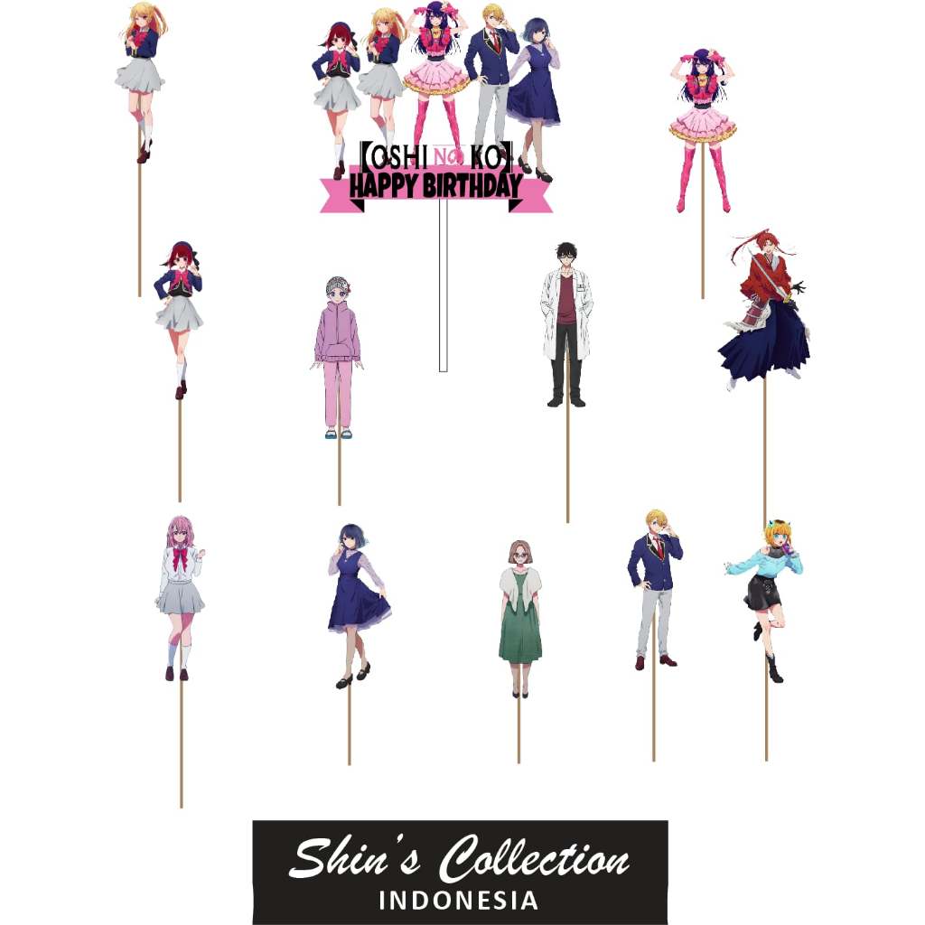 Jual Cake topper Oshi no ko isi 12 pcs | Shopee Indonesia