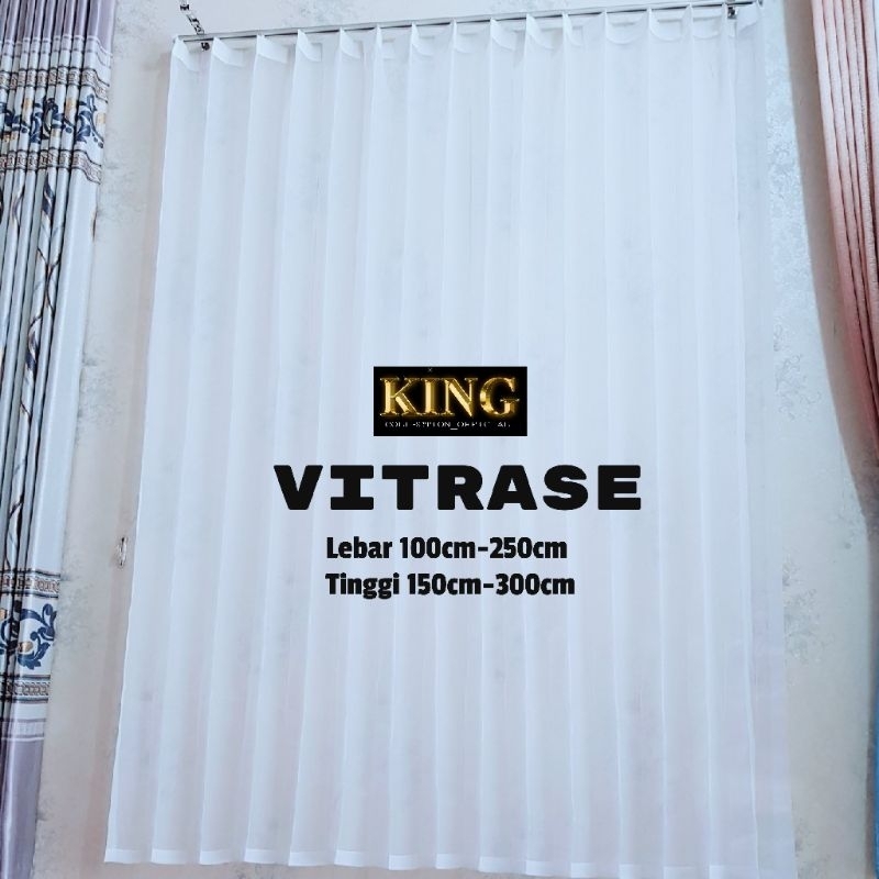 Gorden Vitrase Putih Polos Premium Elegan, Minimalis