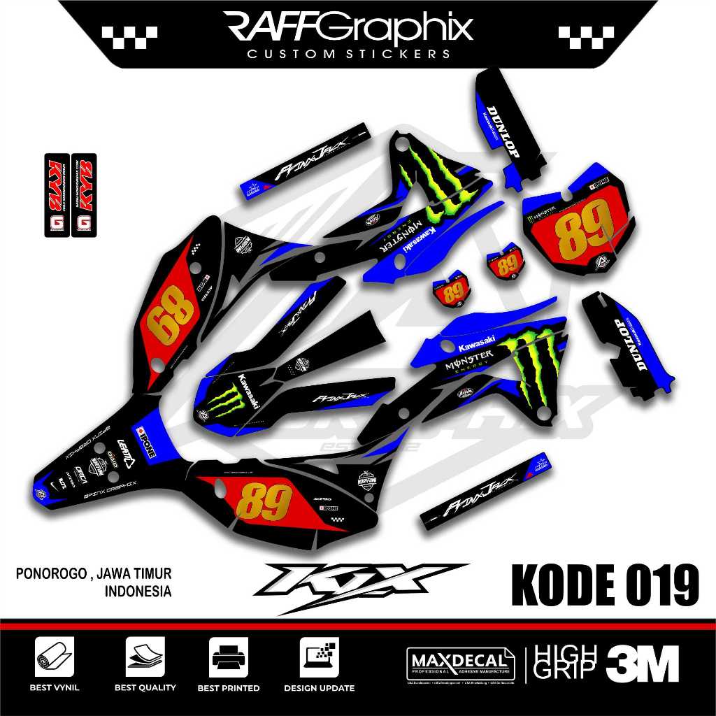 Jual DECAL KLX GORDONS MONSTER ENERGY KODE 019 / STICKER KLX | Shopee ...