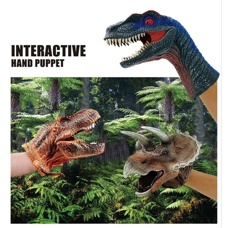 Jual Mainan Kepala Dinosaurus Hand Puppet Boneka Dino Trex Velociraptor ...