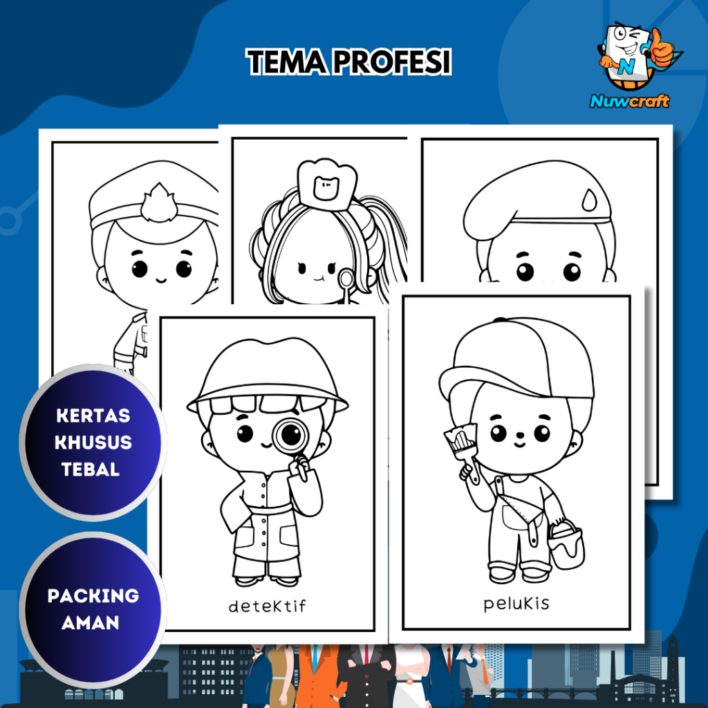 Jual Nuwcraft KERTAS MEWARNAI / COLORING / KERTAS GAMBAR / MEWARNAI ...