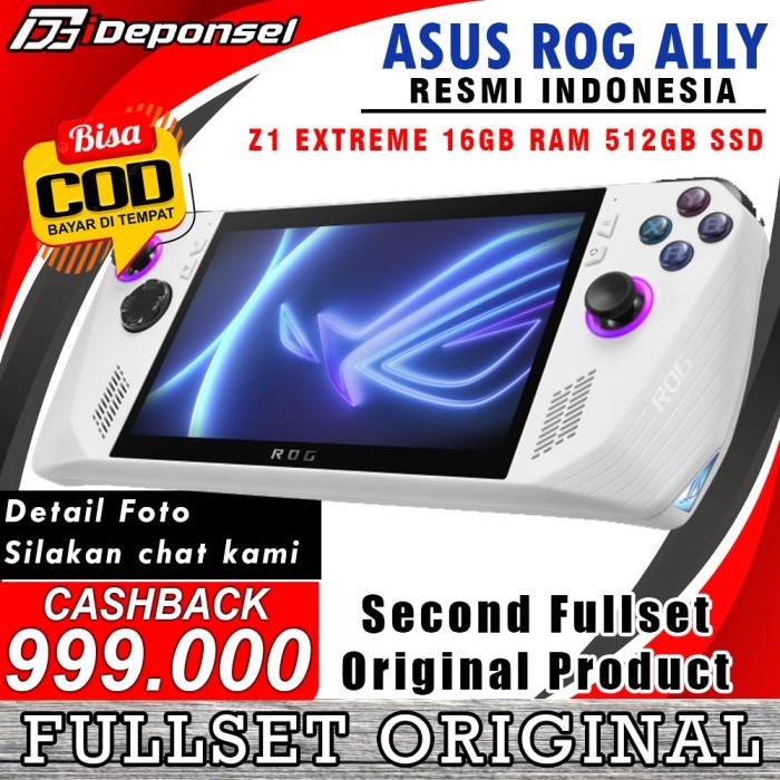 美品 ASUS ROG Ally Ryzen Z1 Extreme 512GB（Jual Asus Rog