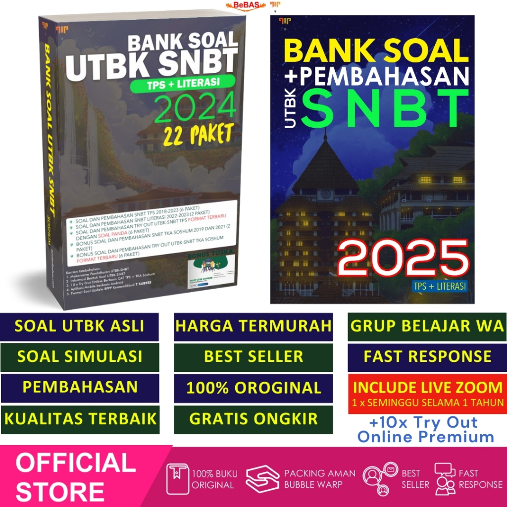 Jual Bank Soal Buku UTBK SNBT 2025 Soal Asli 7 Tahun Terakhir TPS Dan ...