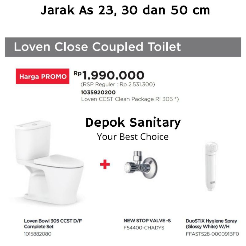 CLOSET DUDUK AMERICAN STANDAR LOVEN DUAL FLUSH