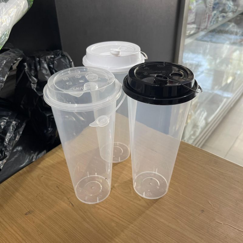 Jual Gelas Plastik PP Cup Injection BENING 700ml 22Oz/24Oz (1 Slop isi ...