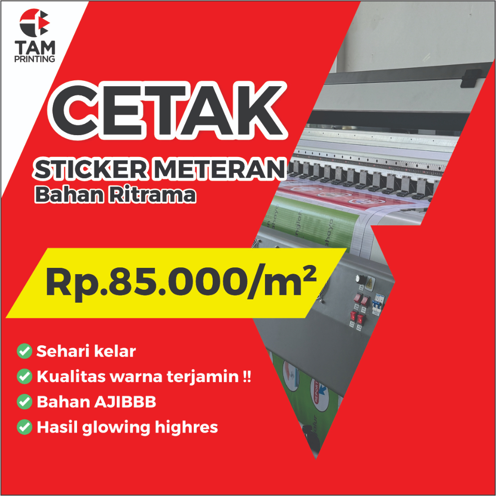 Jual Cetak Sticker Ritrama Meteran / Print Sticker | Shopee Indonesia