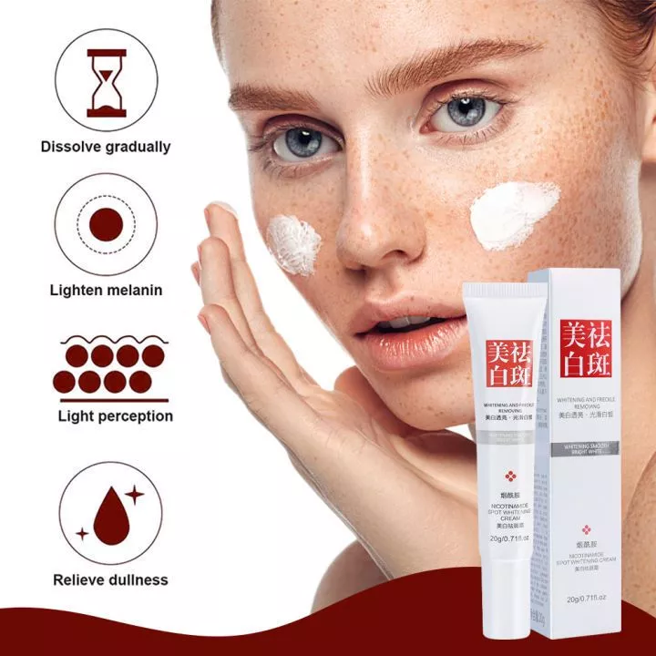 Cream Whitening Freckle Cream Remove Dark Spots Krim Penghilang Flek Hitam Membandel Pada Wajah | AutoStock