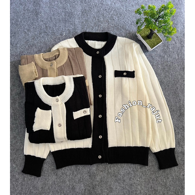 Jual Vilmey Knitwear - Cardigan Rajut Korean Style | Shopee Indonesia
