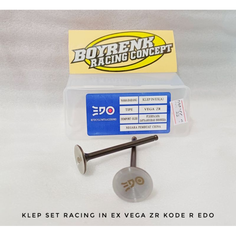Jual VALVE SET IN EX / KLEP SET RACING VEGA ZR EDO-BOYRENK | Shopee ...