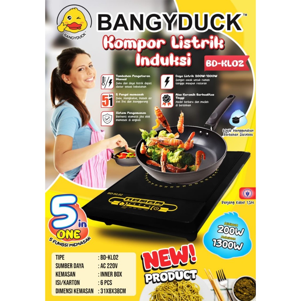Jual KOMPOR LISTRIK LOW WATT BANGYDUCK BD-KL02 KOMPOR LISTRIK INDUKSI