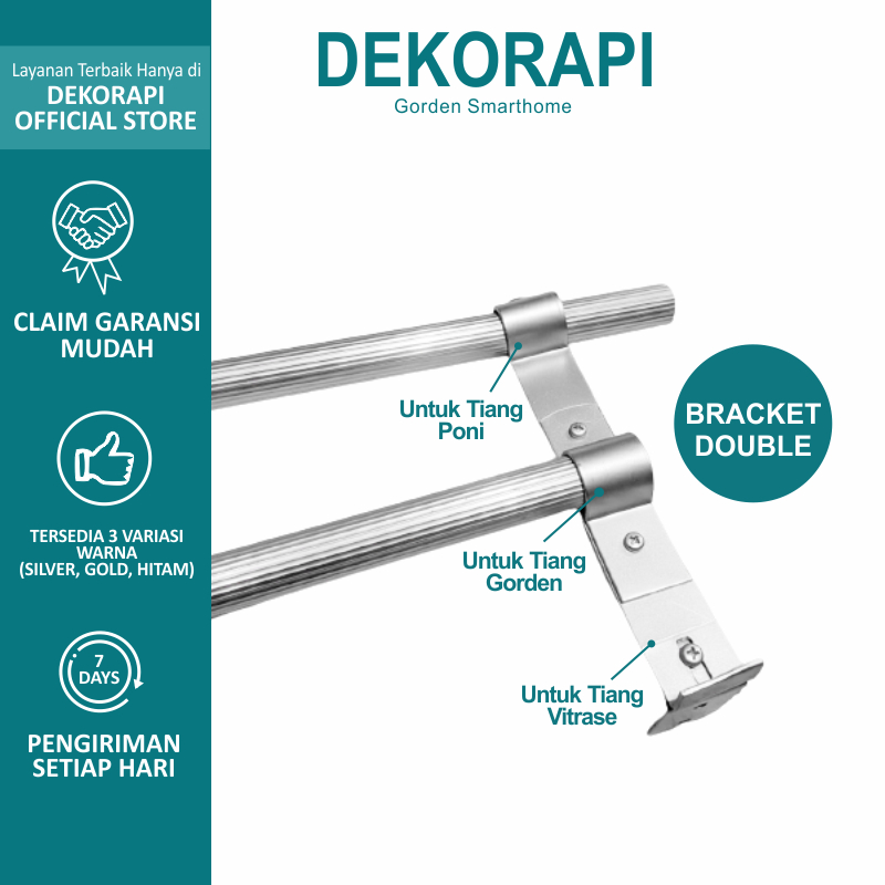 Jual DEKORAPI Sambungan Batang Soka / Sambungan Batang Gorden / Pipa ...