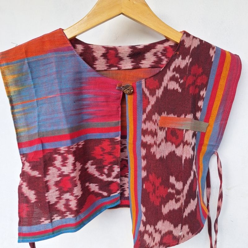Jual ATASAN VEST ROMPI TENUN ETNIK JEPARA WARNA PELANGI | Shopee Indonesia