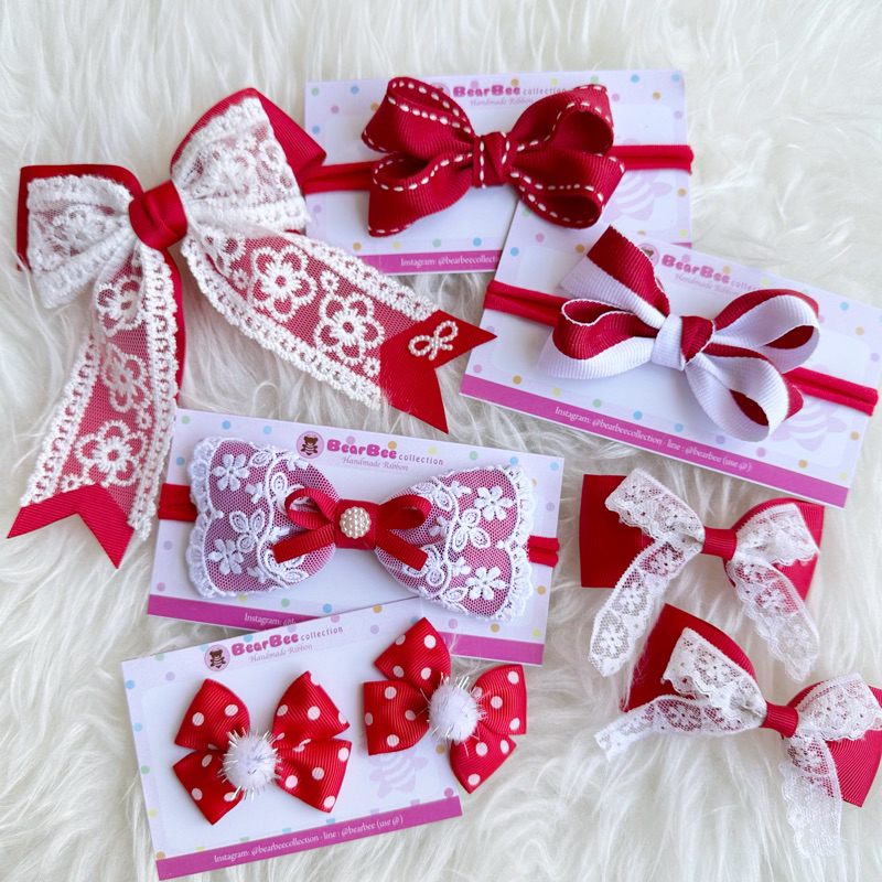 Jual Merdeka bow // bandana bayi 17 agustus, jepit rambut agustus ...