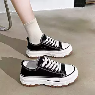 Sepatu Sneakers Wanita Korea Kanvas Anti Slip