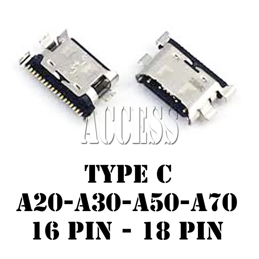 Jual KONEKTOR CAS CHARGER SAMSUNG A20 A30 A50 A70 A14 TYPE C 16-18 PIN ...