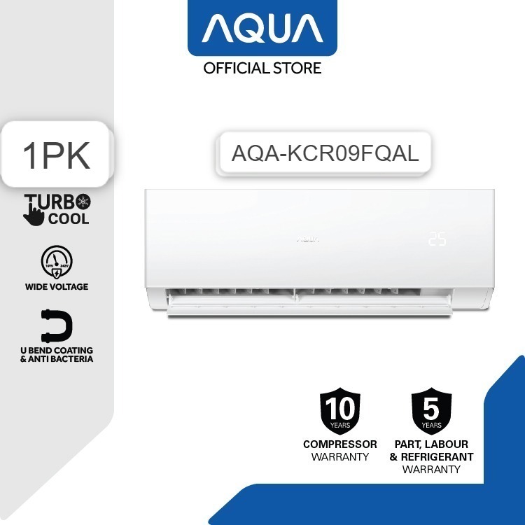 Jual AQUA - AC 1 PK AQA KCR9FQAL GARANSI RESMI- HANYA AC SAJA 760W-R32 ...