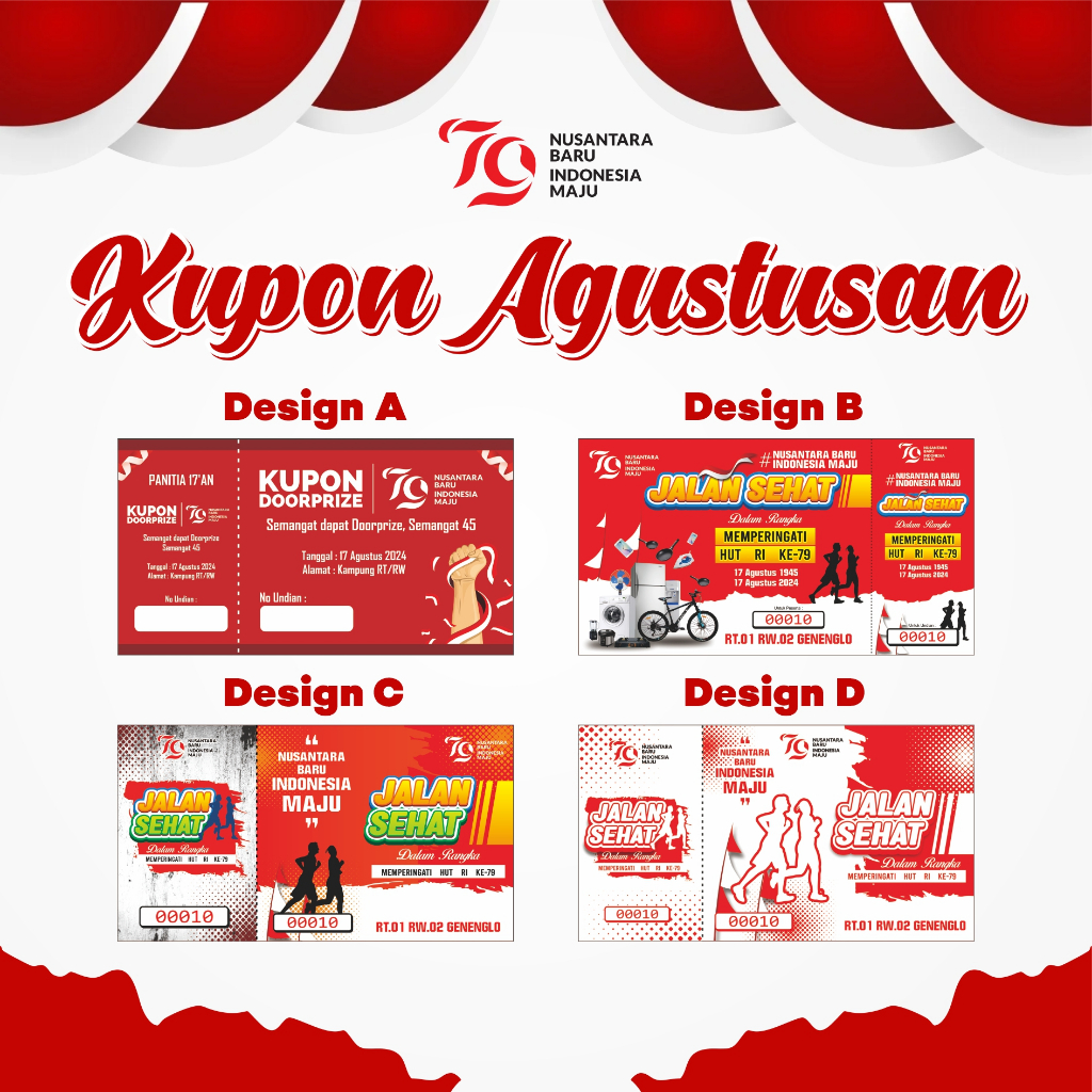 Jual CETAK KUPON DOORPRIZE AGUSTUSAN JALAN SEHAT MURAH (FREE DESIGN ...