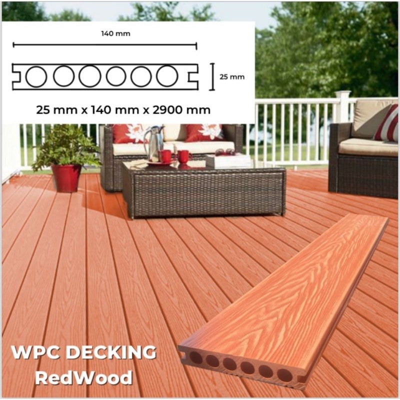 Lantai Decking 25 mm x 140 mm x 2900 mm