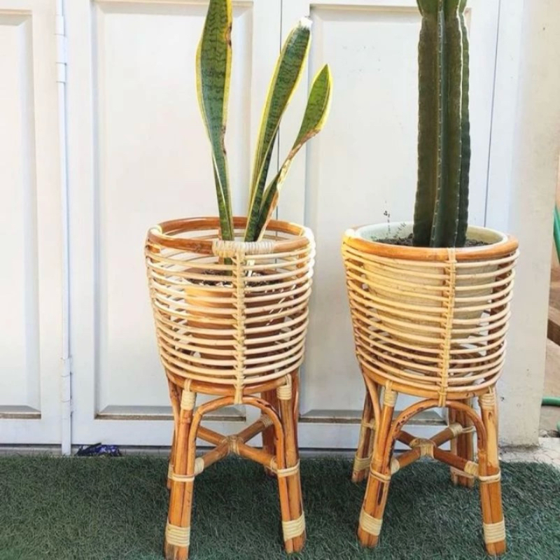 Jual Standing Pot Rotan Asli | Shopee Indonesia