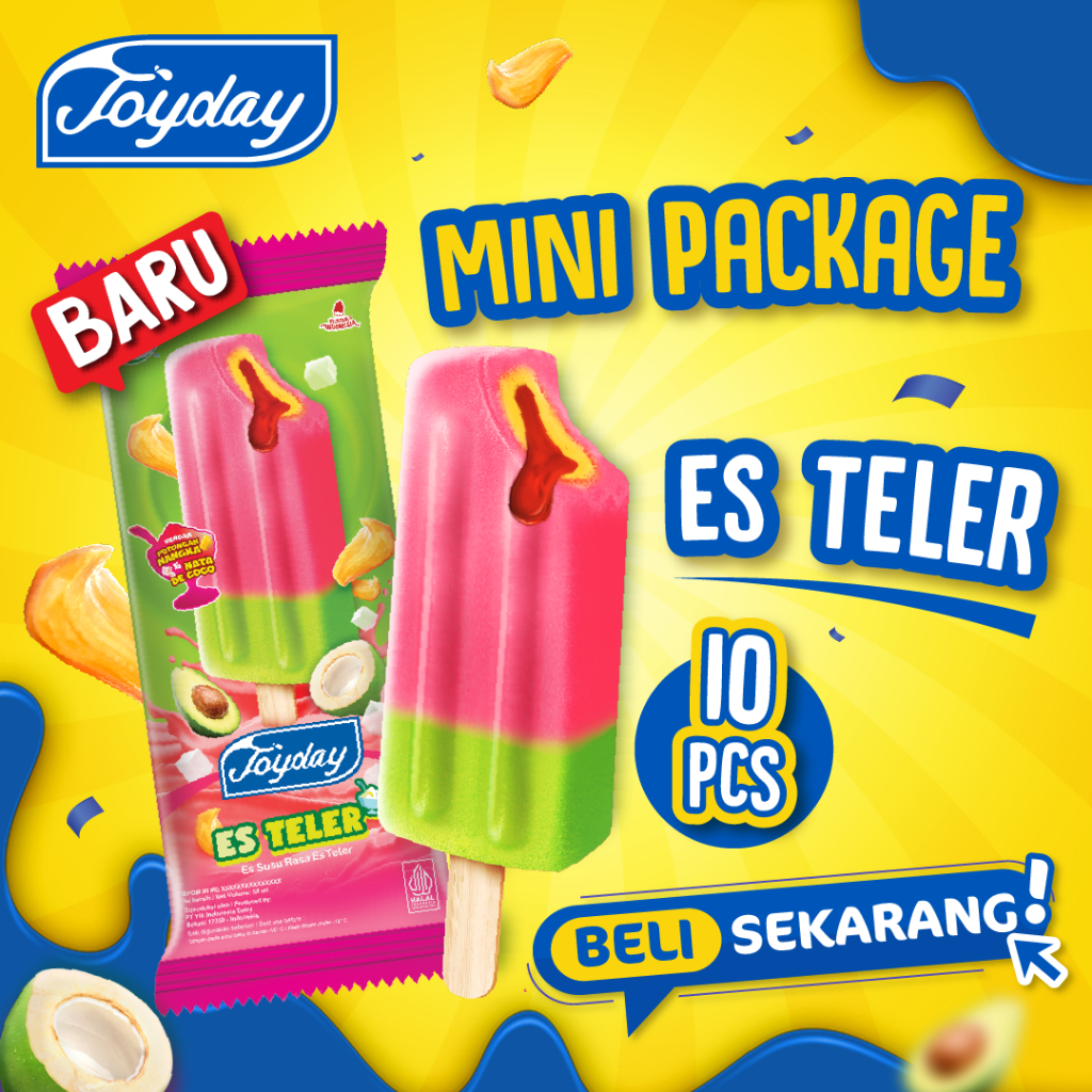 Jual Joyday Ice Cream Mini Package Es Teler 10pcs Es Krim Stick