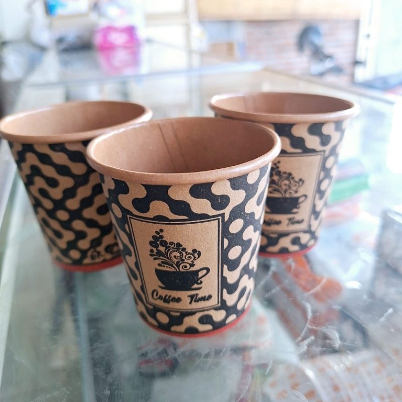 Jual GELAS KOPI PAPER CUP GELAS KERTAS 6.5 OZ ISI 50 | Shopee Indonesia
