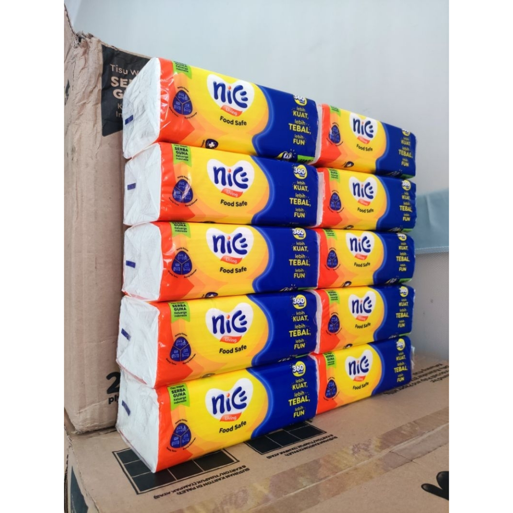 Jual [10 pack] Tisu NICE 180 sheet 2 ply 360 lembar facial tissue wajah ...