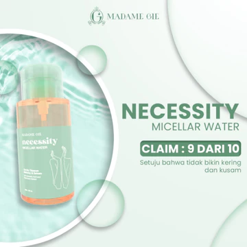 Madame Gie Necessity Micellar Water 300ml Make Up Remover Cleansing Water For All Skin Type