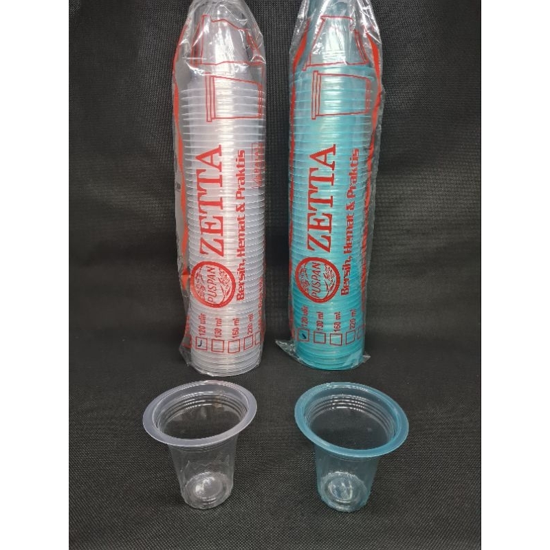 Jual Cup Gelas Plastik Puspan/Zetta UK 120 ML Ulir ,130 ML, 160 ML ...