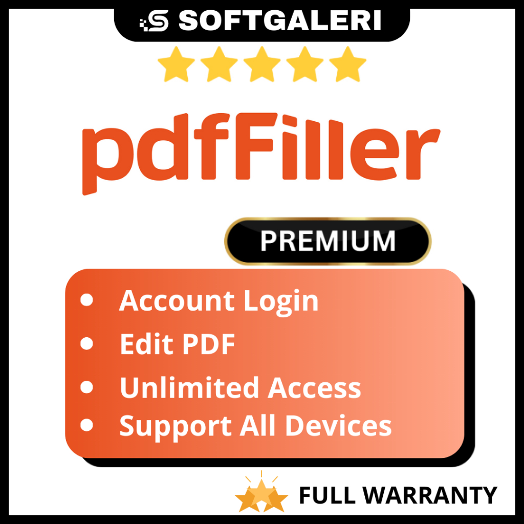 Jual pdffiller premium account merge edit pdf to word watermark