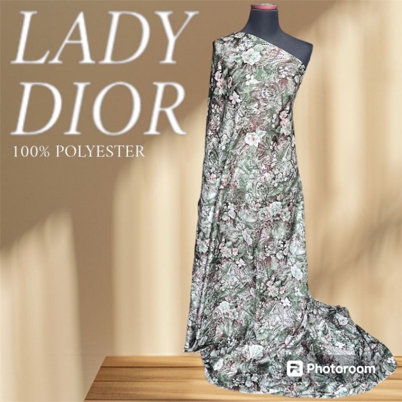 Jual Kain Lady Dior print bunga Shopee Indonesia