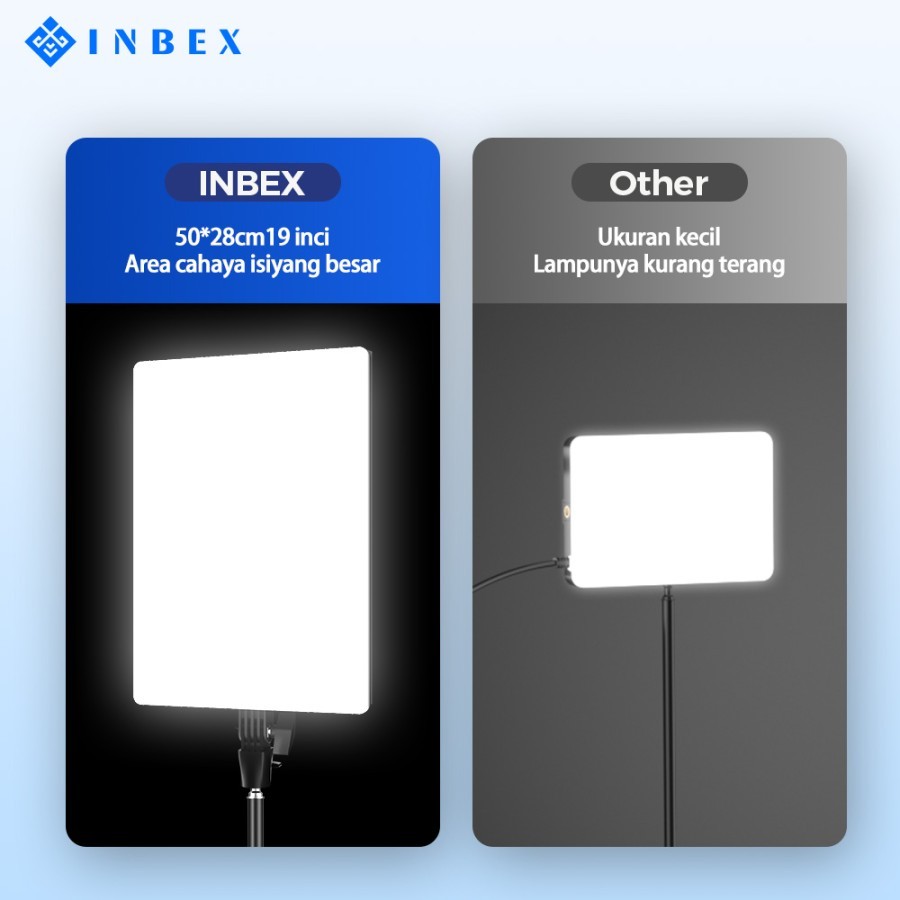 Jual INBEX IP80 Lampu Foto LED 80W Lighting Konten Kreator Lampu Sorot ...