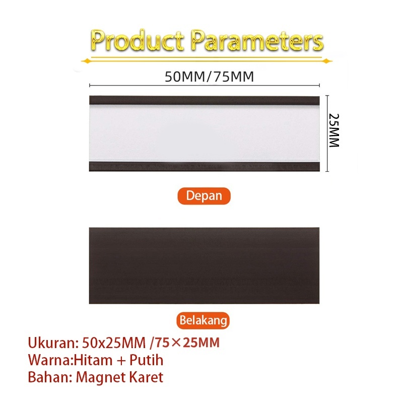 Jual 50PCS/SET Label Name Tag Magnetic/Magnetic Label Dengan Pelindung ...