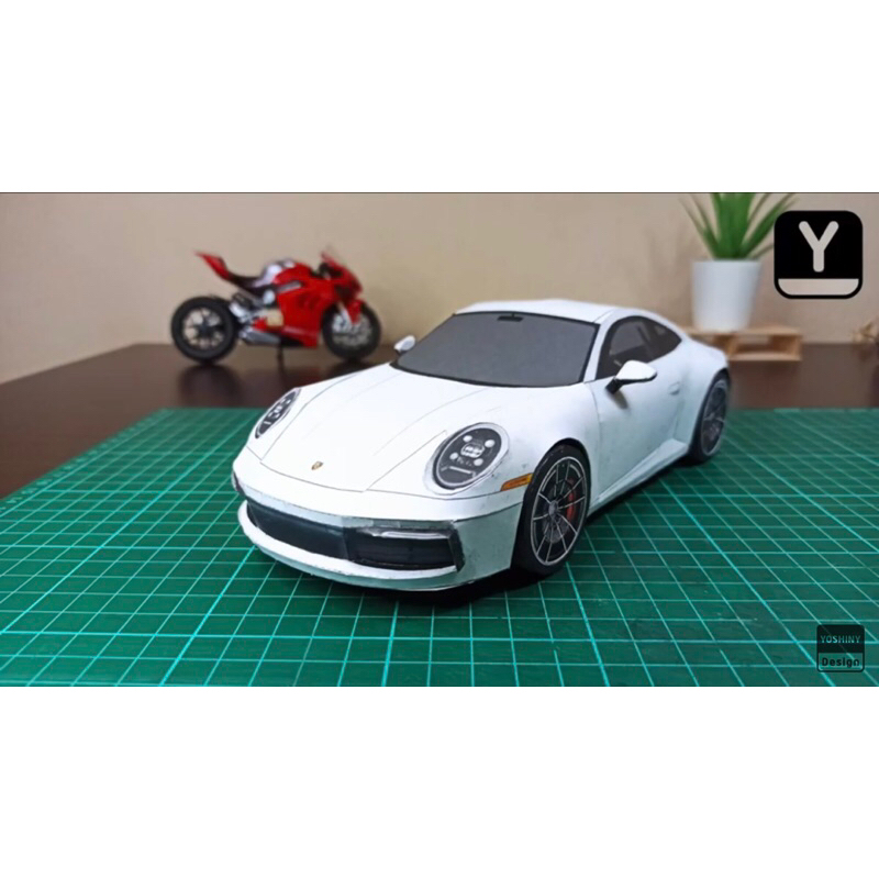 Jual DIY lembar pola kertas papercraft porsche 911 carrera s kertas ...