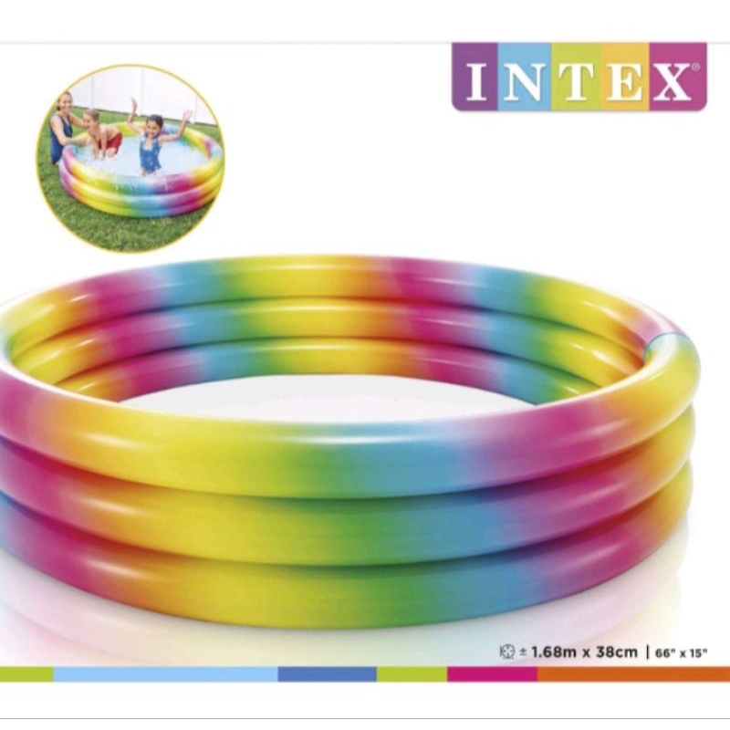 Jual Kolam Renang Anak Jumbo Intex Wild Geometry Pool 168cm 58449 ...