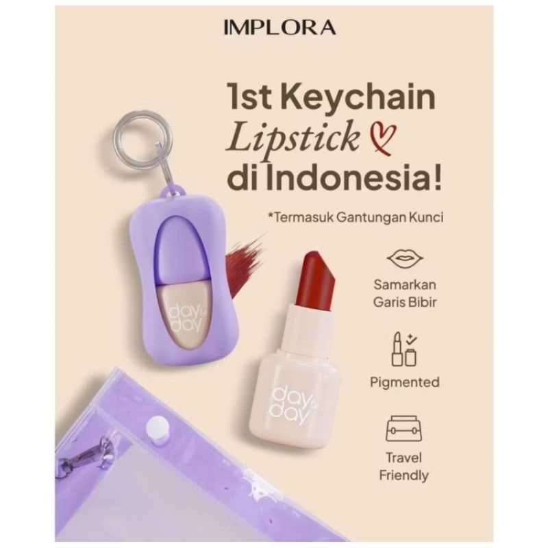 Jual Implora Day To Day Keychain Lip Bullet | Shopee Indonesia