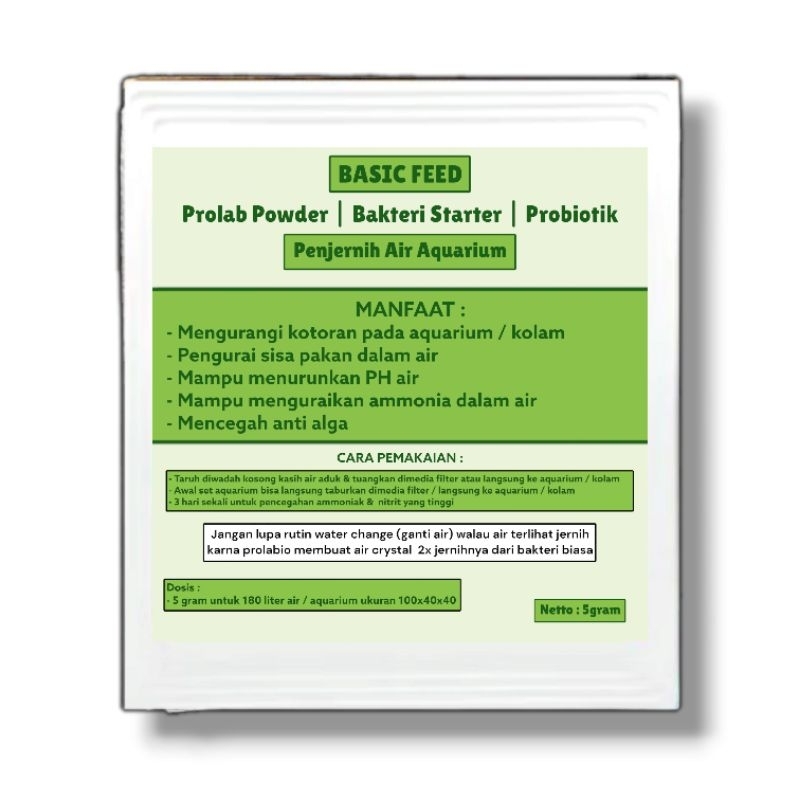 Jual prolab powder 5gram bakteri starter pengurai kotoran akuarium ...