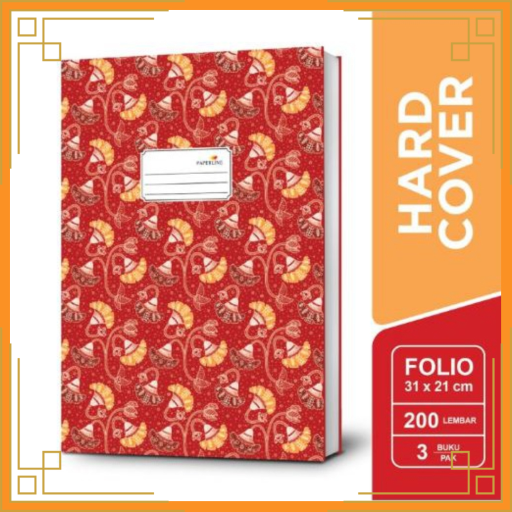 Jual PAPERLINE Buku hard cover folio isi 200 lembar | Shopee Indonesia