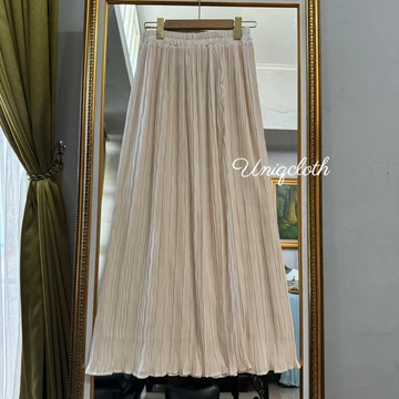 Uniqcloth Agnes Ceruty Skirt Pleats Rok Plisket