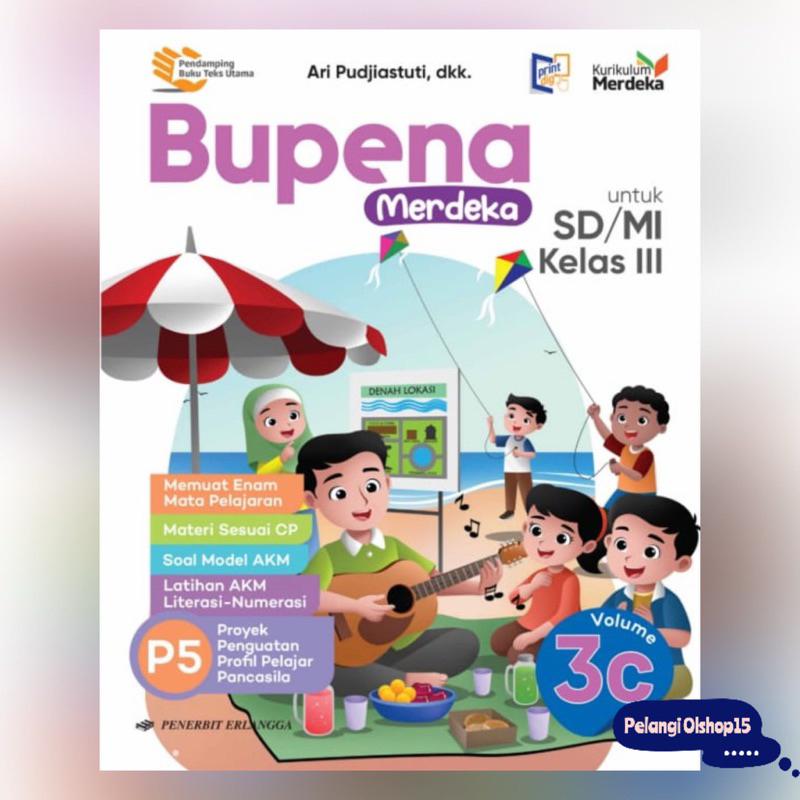 Jual BUKU BUPENA 3A 3B 3C 3D SD/MI KELAS 3 KURIKULUM MERDEKA ERLANGGA ...