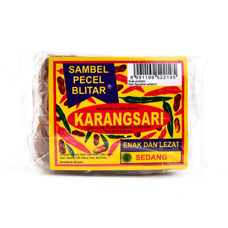 Jual Karangsari Sambel Pecel Blitar Pedas Sedang 200 Gr | Shopee Indonesia