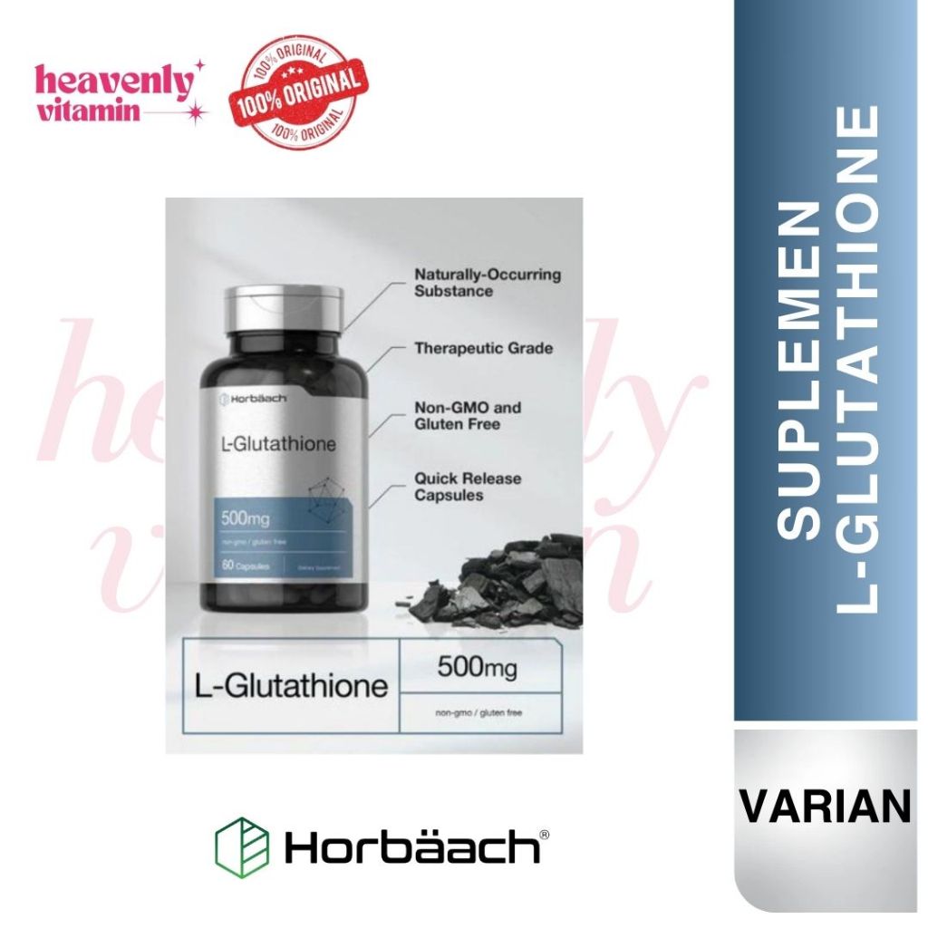 Jual Horbaach Liposomal Glutathione 500mg - 90 Softgels Non-GMO Gluten Free 