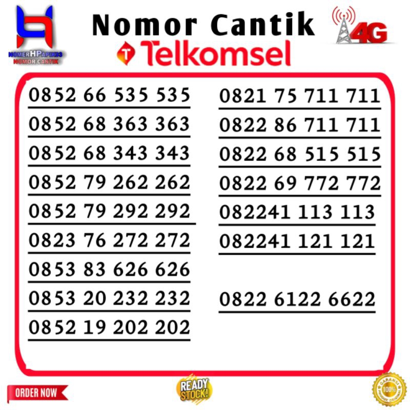 Jual Nomor Cantik Telkomsel Kartu AS Kartu Perdana Telkomsel Nomor ...