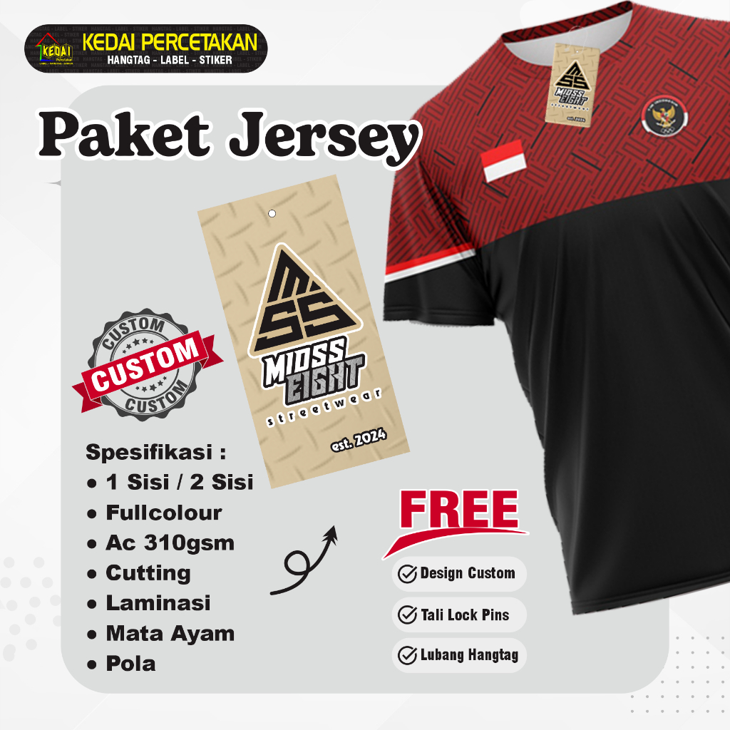 Jual PAKET JERSEY !!! hantag aksesoris handtag Souvenir hangtag Custom ...