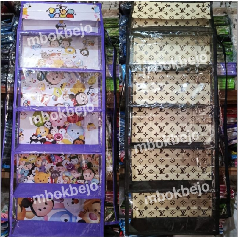 Jual RAK TAS GANTUNG JUMBO PREMIUM KARAKTER DOREMON KEROPI MICKEY HELLO ...